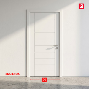 Puerta Gromanti Sofía 70 cm izquierda chapa T15 fondo blanco Leffler-Dietz