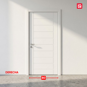 Puerta Gromanti Sofía 80 cm derecha chapa T10 fondo blanco Leffler-Dietz