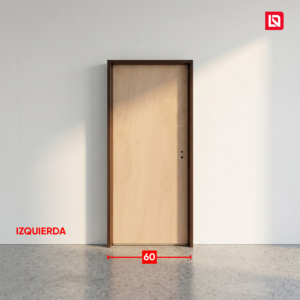 Puerta Gromanti MDF 60 cm izquierda chapa T10 Leffler-Dietz