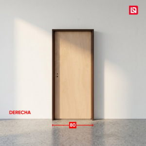 Puerta Gromanti MDF 80 cm derecha chapa T10 Leffler-Dietz