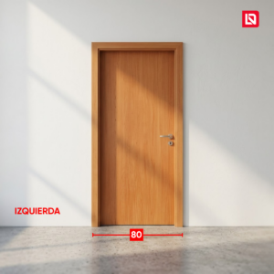 Puerta Gromanti enchapada cedro 70 cm derecha chapa T15 Leffler-Dietz
