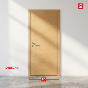 Puerta Oblak Luxor V 80 cm derecha madera T10 caoba Leffler-Dietz