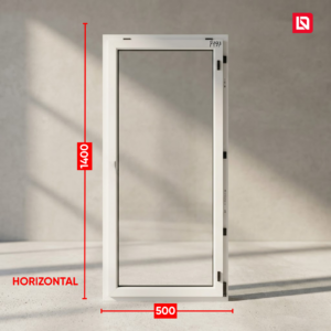 Paño fijo blanco 1400 x 500 con vidrio laminado línea Módena Leffler-Dietz